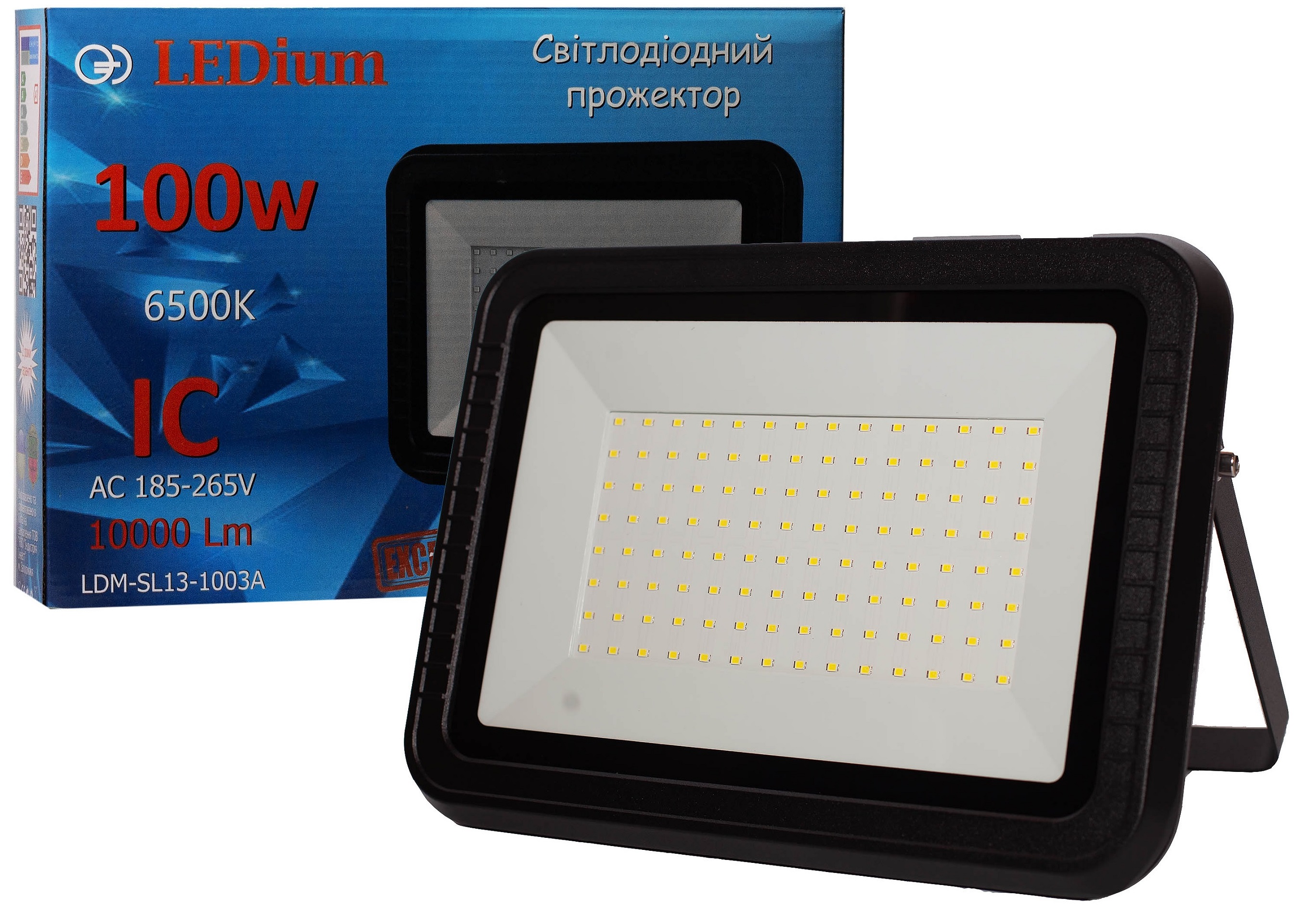 Прожектор світлодіодний 100W 10000LM 6500K IP67 AC100-280V PRO Legat LEDium